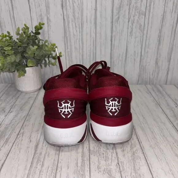 Mens Size 8 Adidas D.O.N. Issue 2 Maroon Sneakers - Picture 4 of 6